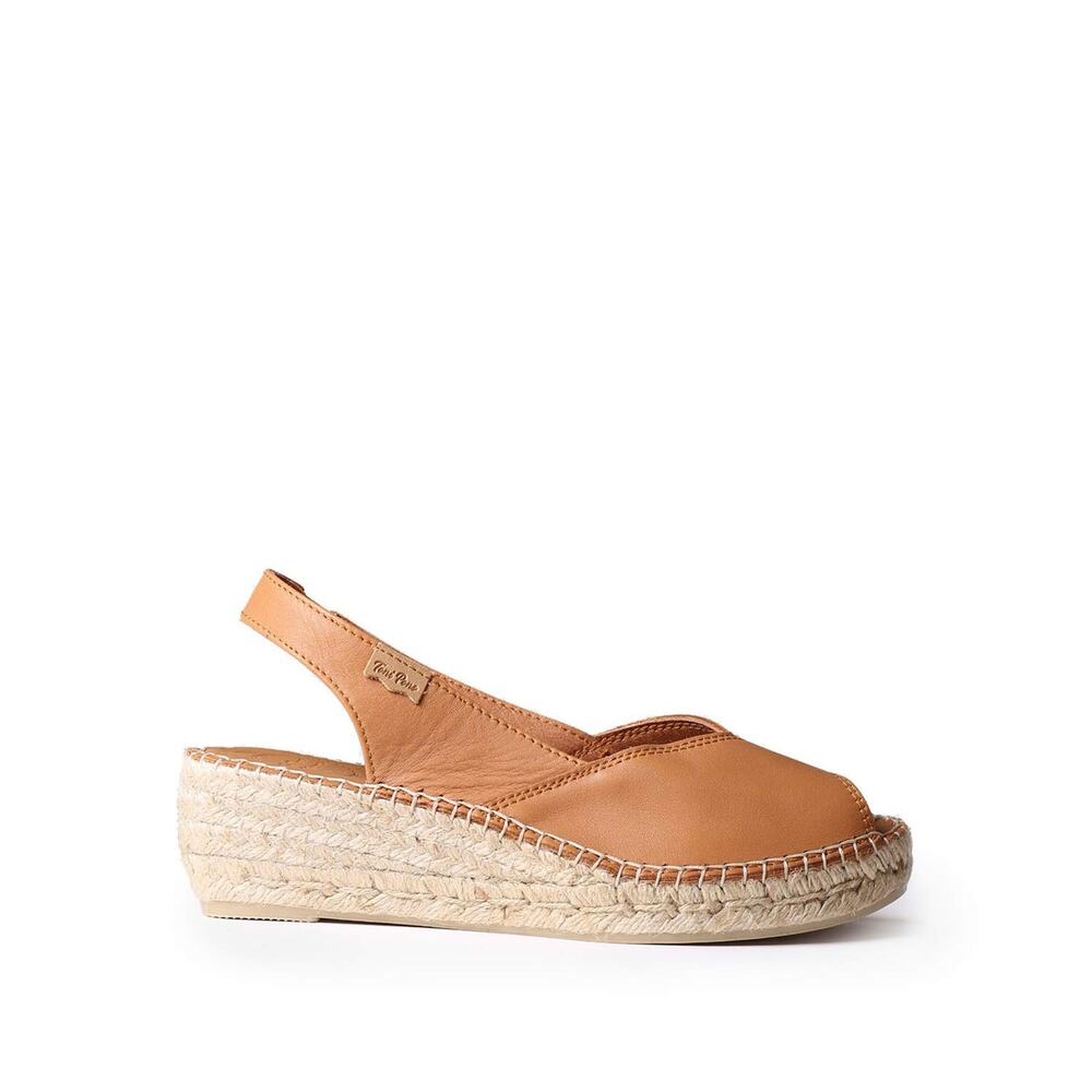 TONI PONS BERNIA-P WOMEN’S SANDALS – TAN LEATHER EU 36 (US 5.5-6) M